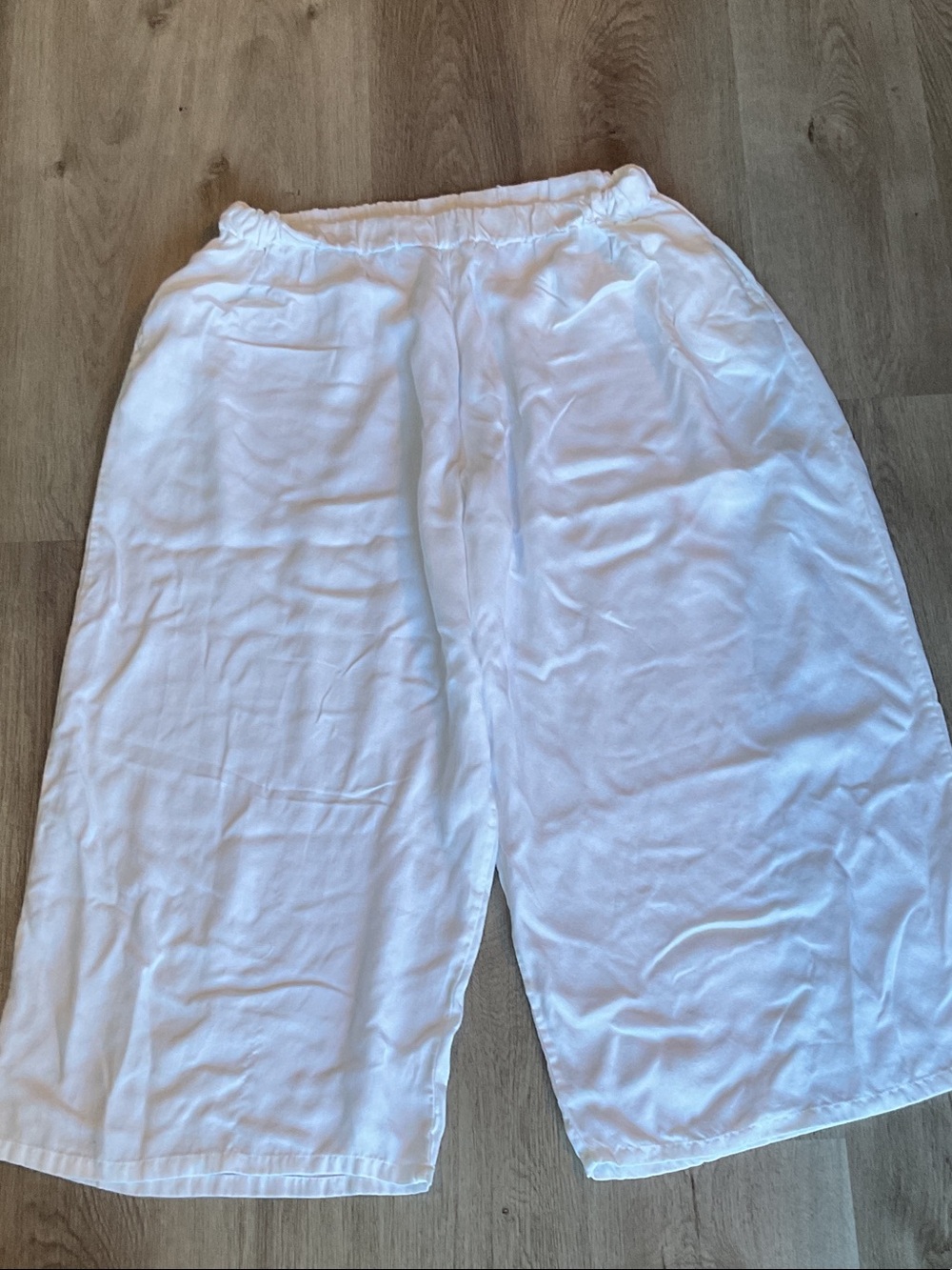 Bryn Walker wide leg crop pants plus size 1X white 100% tencel
